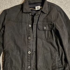 Huckberry Flint And Tinder Waxed Trucker Jacket - Coal